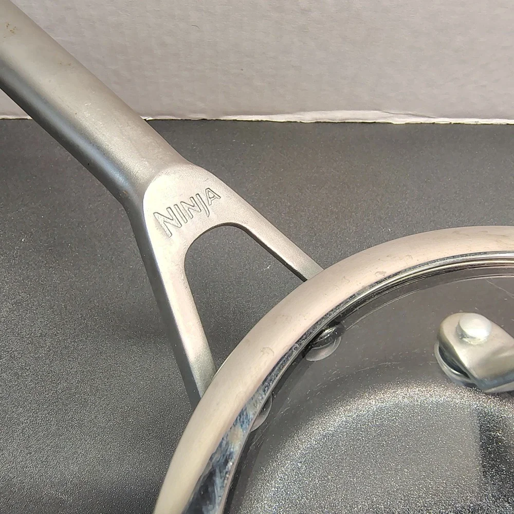Ninja Foodi NeverStick Saucepan 1.5 QT Black Grey Induction Safe Lid